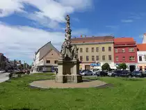 Hodonin/ G�ding, Mariens�ule am Hauptplatz Masaykovo Namesti (31.05.2019)