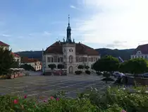 Tisnov/ Tischnowitz, Rathaus am Hauptplatz, erbaut von 1905 bis 1906 durch Vladimir Fischer (31.05.2019)