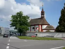 Zdar nad Sazavou/ Saar, Heilige-Dreifaltigkeits-Kirche, urspr�ngliche Spital- und Friedhofskapelle, erbaut im 18. Jahrhundert (01.06.2019)