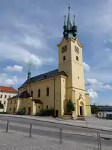 Pribram/ Freiberg in B�hmen, gotische Pfarrkirche St. Jakob, erbaut im 13. Jahrhundert (01.06.2019) 