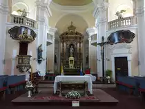 Nepomuk/ Pumuk, barocker Hochaltar in der St. Johannes Nepomuk Kirche (02.06.2019)