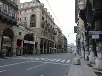 Genua, H�user in der Via XX. Settembre in der Altstadt (15.06.2019)