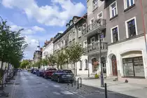 Die Stra�e Wajdeloty inLangfuhr (Gdańsk-Wrzeszcz). Das alte Langfuhr, wo der Schriftsteller G�nter Grass zur Welt kam, ist inzwischen ein Stadtteil von Gdansk. Aufnahme: 14. August 2019.