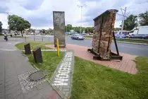 Ein Fragment der Berliner Mauer an der Stra�e Wały Piastowskie in Danzig (Gdańsk). Aufnahme: 13. August 2019.