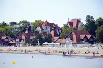 Blick auf Zoppot (Sopot) von der Seebr�cke. Aufnahme: 15. August 2019.