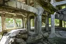 Danzig - Gd�nsk. Im Ruinen der ehemaligen polnischen Kaserne auf der Halbinsel Westerplatte im n�rdlichen teil Danzigs. Aufnahme: 13. August 2019.