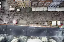 Danzig - Gd�nsk. Blick auf die Langgasse (polnisch: ulica Długa) vom Turm der Rechtst�dtischen Rathaus. Aufnahme: 12. August 2019.