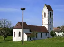 Blansingen im Markgr�flerland, die St.Peterskirche, erste urkundliche Erw�hnung 1173, seit 1556 evangelisch,Juli 2019