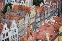 Danzig - Gdansk. Frauengasse (Mariacka) in der Danziger Rechtstadt von oben gesehen. Aufnahme: 12. August 2019.