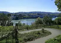 Rheinfelden AG, Blick vom deutschen Ufer �ber den Rhein auf Rheinfelden in der Schweiz, Sept.2019
