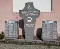 St.Ulrich im Schwarzwald, Denkmal f�r die Kriegsopfer der beiden Weltkriege, April 2019