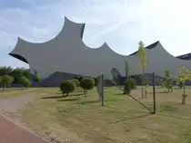 Norberg, Universe Freizeitpark, er�ffnet 2005 nebem dem Hauptgeb�ude der Danfoss Werke (20.07.2019)