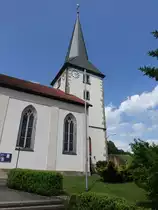 Geroda, Ev. Pfarrkirche, Saalbau mit eingezogenem Chor und Chorturm, erbaut bis 1345, Langhaus von 1862 (27.05.2019)