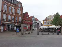 Haderslev, historische Fachwerkh�user am Hauptplatz Torvet (20.07.2019)