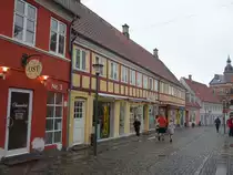 Svendborg, Fachwerkh�user in der Korsgade Stra�e (22.07.2019)