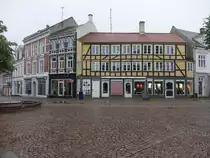 Svendborg, historische H�user am Centrumpladsen (22.07.2019)