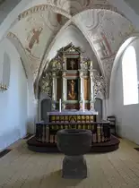 Lund, sp�tgotische Kalkmalereien im Chor der Ev. Kirche (24.07.2019)