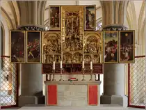Osnabr�ck. Der Antwerpener Fl�gelaltar von 1520 in der St.-Marien-Kirche. 31.10.2019