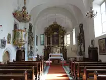 Lana, barocke Alt�re und Kanzel in der St. Peter Kirche (15.09.2019)