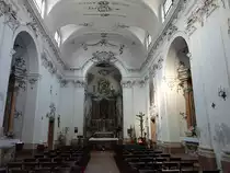 Borgo Valsugana, barocker Innenraum der Pfarrkirche St. Anna (17.09.2019)