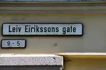 OSLO (Fylke Oslo), 31.05.2018, Stra�enschild im Stadtteil Frogner