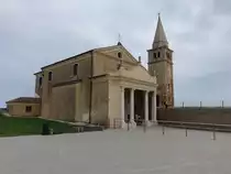 Caorle, Wallfahrtskirche Madonna dell' Angelo, erbaut bis 1751 auf einem Landvorsprung in der Adria (18.09.2019)