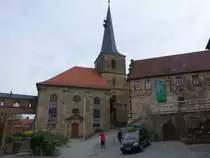 Thurnau, Schlo�kirche St. Laurentius, erbaut von 1701 bis 1706 (16.04.2017)
