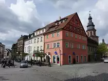 Kulmbach, Geb�ude und Spitalkirche in der Spitalgasse (16.04.2017)