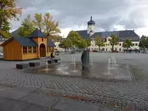 Marienberg, Serpentinsteinbrunnen am Marktplatz (26.09.2019)