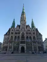 Liberec / Reichenberg, Rathaus am Namesti Dr. E. Benese, erbaut bis 1891 durch Franz von Neumann (28.09.2019)