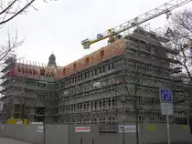 Der Bau des Neuen Rathauses am Willy-Brandt-Platz in Gladbeck schreitet voran (Kreis Recklinghausen, NRW - M�rz 2006)