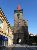 Jicin / Jitschin, Valdicer Tor, erbaut 1568, �stliches Stadttor (28.09.2019)
