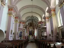 Kecskemet, barocker Innenraum der Piaristenkirche St. Miklos (25.08.2019)