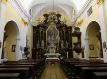 Bratislava, Hochaltar in der Maria Himmelfahrt Kirche, erbaut von 1723 bis 1728 (28.08.2019)
