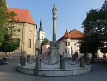 Pezinok, Dreifaltigkeitss�ule am Radnicne Namesti (29.08.2019)