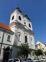 Trnava / Tyrnau, Dreifaltigkeitskirche des Trinitarierkloster in der Stefanikova Stra�e, erbaut von 1727 bis 1734 (29.08.2019)