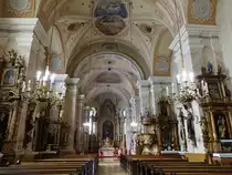 Trnava / Tyrnau, barocker Innenraum der Pfarrkirche St. Jakob (29.08.2019)
