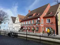 Memmingen, Gasthof Engel in der Hirschgasse, erbaut im 17. Jahrhundert (22.02.2020)