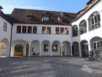 Memmingen, Spitalgeb�ude Antonierhaus am Martin Luther Platz, erbaut von 1454 bis 1475, heute Museum (22.02.2020)