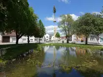 Maibaum am Dorfweiher von Heinstetten im Zollernalbkreis (21.05.2017)