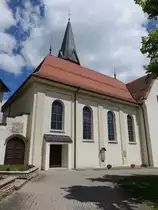 Obernheim, Pfarrkirche St. Afra, erbaut von 1752 bis 1753 durch Johann Caspar Bagnato, erweitert von 1923 bis 1924 (21.05.2017)
