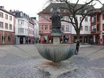 Mainz, F�nf Figuren Brunnen am Leichhofplatz (01.03.2020)
