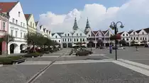 Zilina / Sillein, Geb�ude am Hauptplatz Marianske Namesti (30.08.2019)