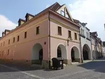 Zilina / Sillein, Arkadenh�user in der Hodzova Stra�e (30.08.2019)