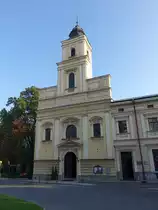 Cieszyn / Teschen, Klosterkirche Maria Himmelfahrt der Barmherzigen Br�der, erbaut von 1697 bis 1714 (31.08.2019)