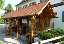 M�llheim, die Fricke-M�hle, heute Museum, das rekonstruierte gro�e Wasserrad, Aug.2011