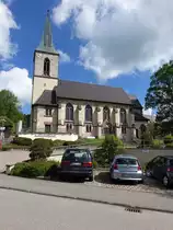 Pfeffingen, Ev. St. Nikolaus Kirche, erbaut von 1897 bis 1898 (21.05.2017)