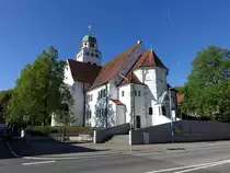 Tailfingen, Ev. St. Paulus Kirche, erbaut bis 1907 im Jugendstil (21.05.2017)