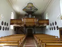 Kirchenhausen, Orgelempore in der Pfarrkirche St. Marien (25.05.2017)