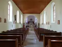Sumpfohren, Innenraum der Pfarrkirche St. Silvester, Altar von 1973 (25.05.2017)